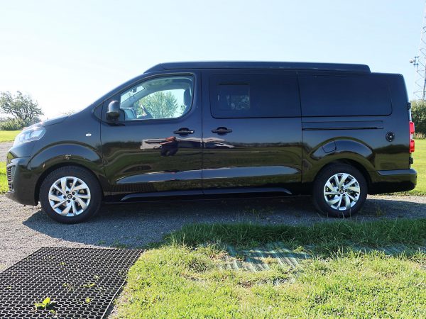 Brand New Citroen Dispatch XL 4 Berth 4 Travelling Campervan in Black For Sale with Black Pop Top Roof Rock and Roll Bed and Solar Panel - Exterior 2