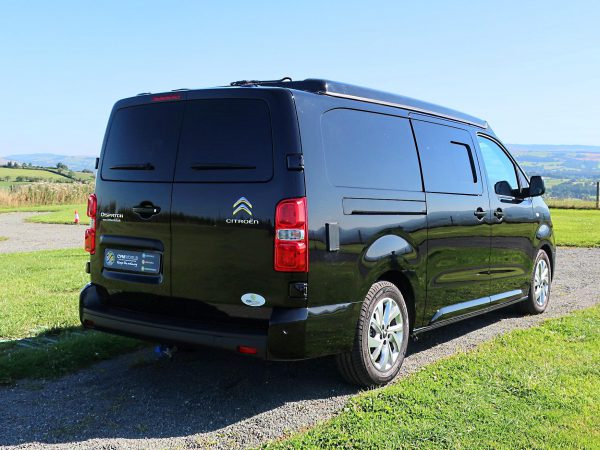 Brand New Citroen Dispatch XL 4 Berth 4 Travelling Campervan in Black For Sale with Black Pop Top Roof Rock and Roll Bed and Solar Panel - Exterior 3