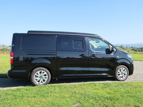 Brand New Citroen Dispatch XL 4 Berth 4 Travelling Campervan in Black For Sale with Black Pop Top Roof Rock and Roll Bed and Solar Panel - Exterior 5