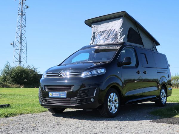 Brand New Citroen Dispatch XL 4 Berth 4 Travelling Campervan in Black For Sale with Black Pop Top Roof Rock and Roll Bed and Solar Panel - Pop Top Roof 1