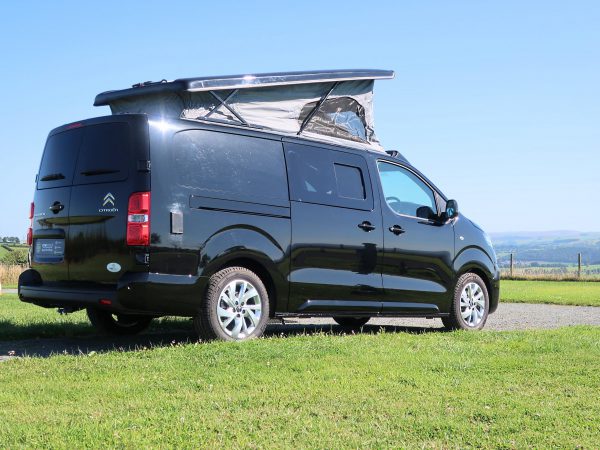 Brand New Citroen Dispatch XL 4 Berth 4 Travelling Campervan in Black For Sale with Black Pop Top Roof Rock and Roll Bed and Solar Panel - Pop Top Roof 2