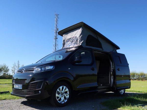 Brand New Citroen Dispatch XL 4 Berth 4 Travelling Campervan in Black For Sale with Black Pop Top Roof Rock and Roll Bed and Solar Panel - Pop Top Roof 6
