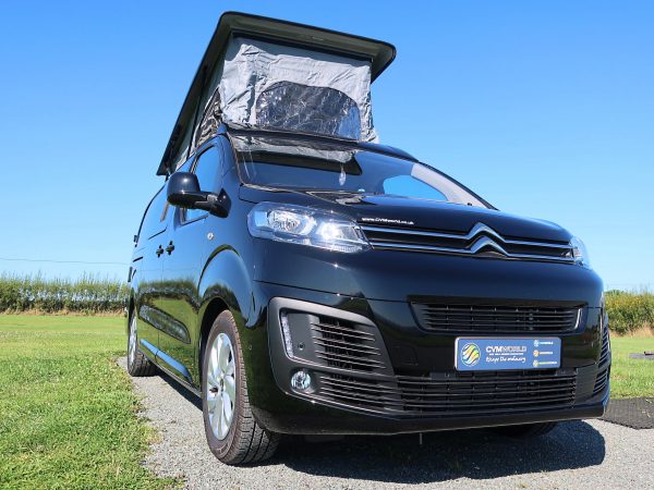 Brand New Citroen Dispatch XL 4 Berth 4 Travelling Campervan in Black For Sale with Black Pop Top Roof Rock and Roll Bed and Solar Panel - Pop Top Roof 9