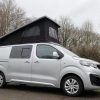 Peugeot-Expert-Long-Pro-4-BerthTravelling-Campervan- Side Offside View with Poptop Roof Open