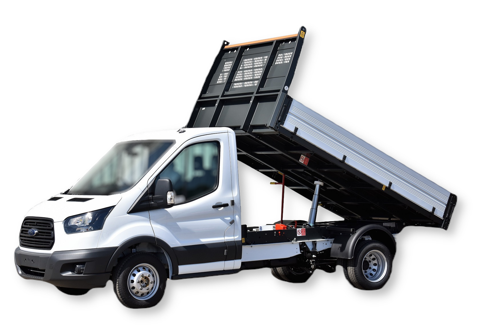 Ford-Transit-Tipper-Van-Front-Nearside-Bed-Raised